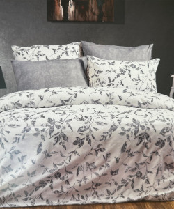 ALARA Antrasit Starliçe Çift Kişilik Pike Takımı 220x240 (Çarşaf ve 2 Yastıklı)