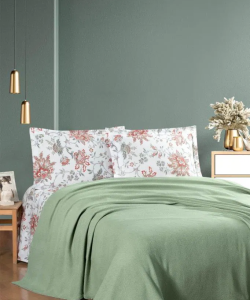 TAÇ Kristal Vita Çift Kişilik Pike Takımı - Haki