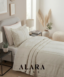 ALARA PİKE Taş Rengi Tek Kişilik Yatak Örtüsü (180 x 240)