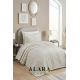 ALARA PİKE Taş Rengi Tek Kişilik Yatak Örtüsü (180 x 240)