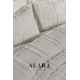 ALARA PİKE TAŞ RENGİ 3 PARÇA ÇİFT KİŞİLİK YATAK ÖRTÜSÜ
