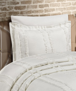 ALARA PİKE Krem Tek Kişilik Yatak Örtüsü