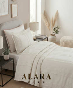 ALARA PİKE Krem Tek Kişilik Yatak Örtüsü (180 x 240)