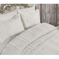 ALARA PİKE 3 Parça Krem Çift Kişilik Yatak Örtüsü