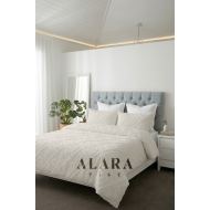 Iskandinav Çift Kişilik Yatak Örtüsü 240 X 250 Cm Ve 2 Adet Yastık Ekru